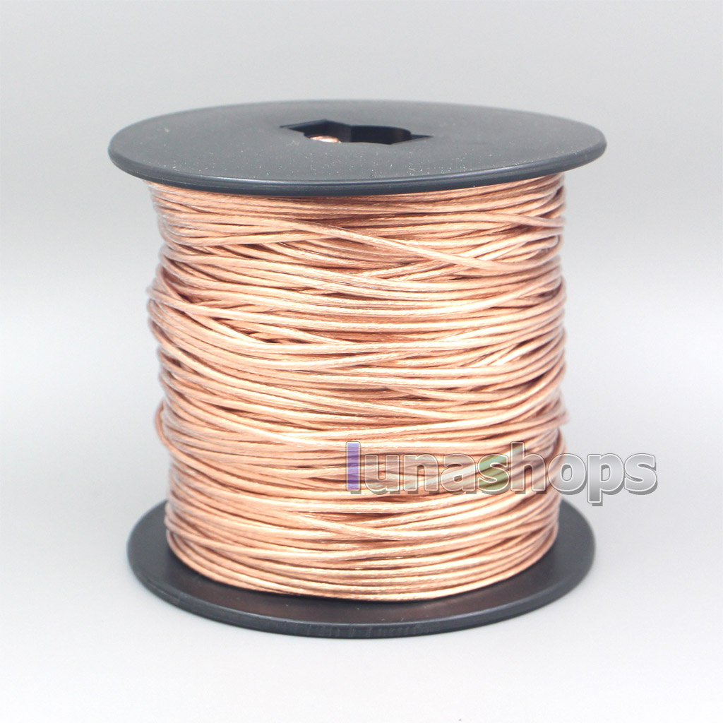 50m OCC Copper Shielding Signal 45*0.05mm Shielding+50*0.05mm Pure Silver plated TPU Wire Cable Dia:1.5mm For DIY 