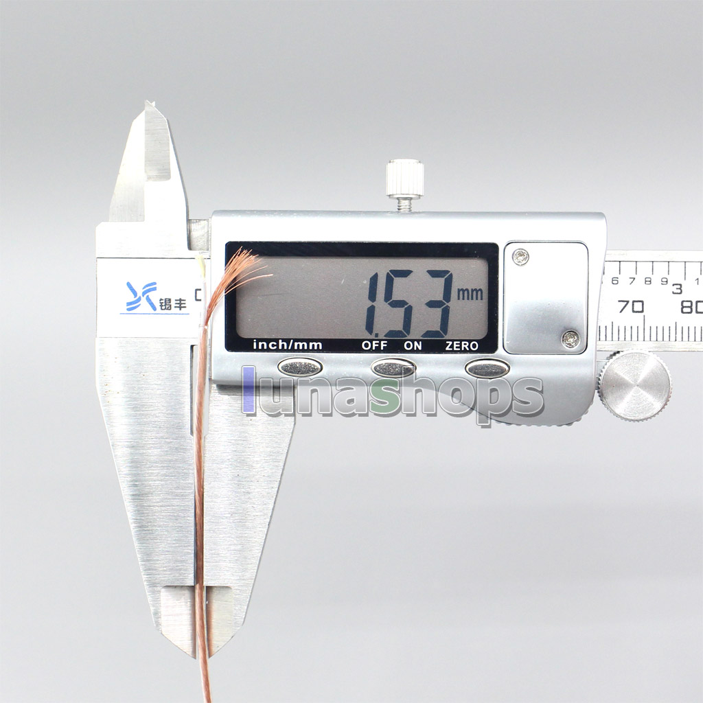 50m OCC Copper Shielding Signal 45*0.05mm Shielding+50*0.05mm Pure Silver plated TPU Wire Cable Dia:1.5mm For DIY 