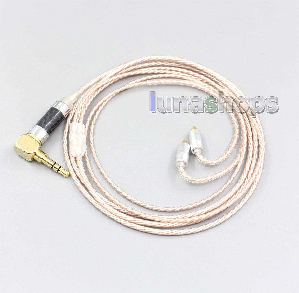 Hi-Res Brown XLR 3.5mm 2.5mm 4.4mm Earphone Cable For Dunu T5 Titan 3 T3 (Increase Length MMCX)