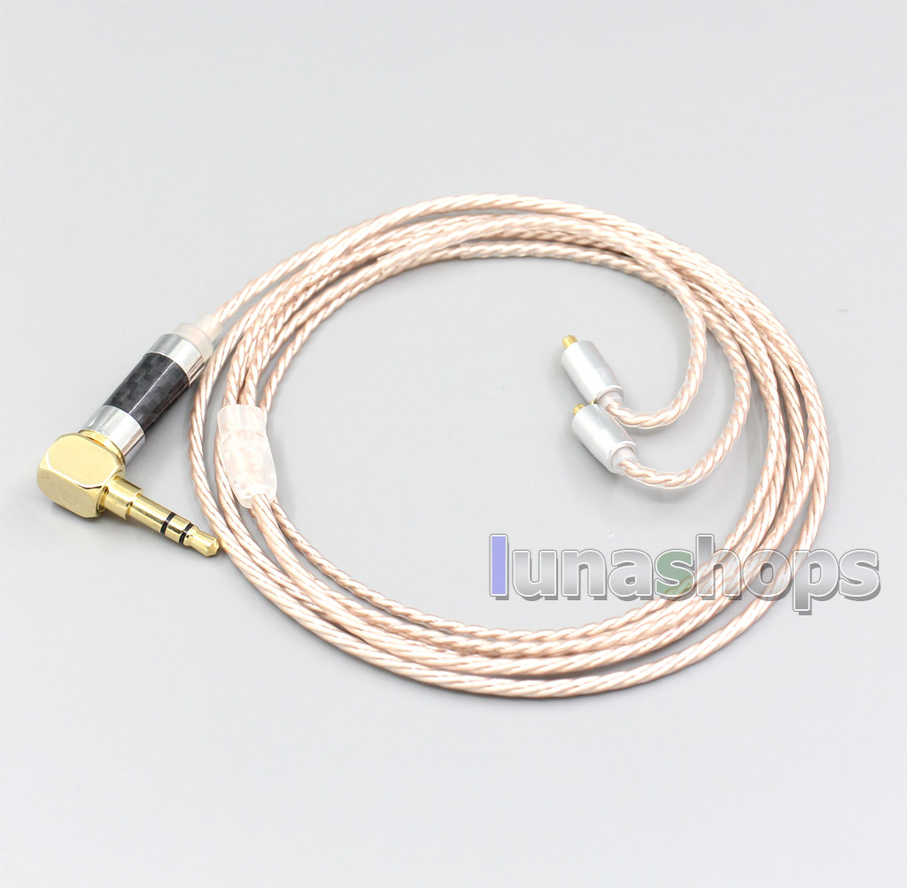 Hi-Res Brown XLR 3.5mm 2.5mm 4.4mm Earphone Cable For Dunu T5 Titan 3 T3 (Increase Length MMCX)