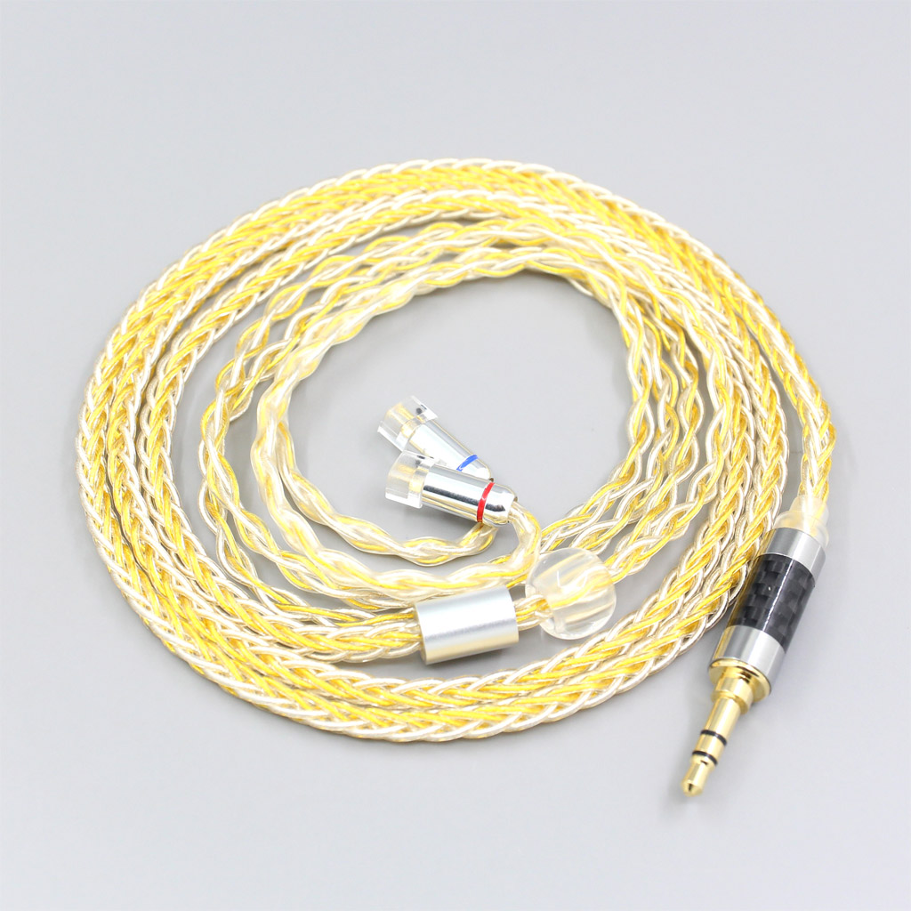 8 Core OCC Silver Gold Plated Braided Earphone Cable For UE11 UE18 pro QDC Gemini Gemini-S Anole V3-C V3-S V6-C
