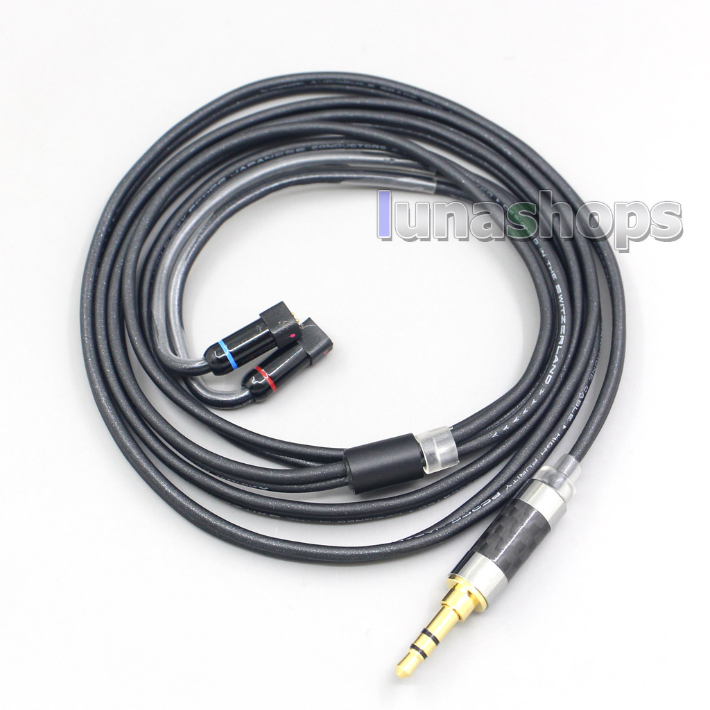 2.5mm 4.4mm Black 99% Pure PCOCC Earphone Cable For UE11 UE18 pro QDC Gemini Gemini-S Anole V3-C V3-S V6-C