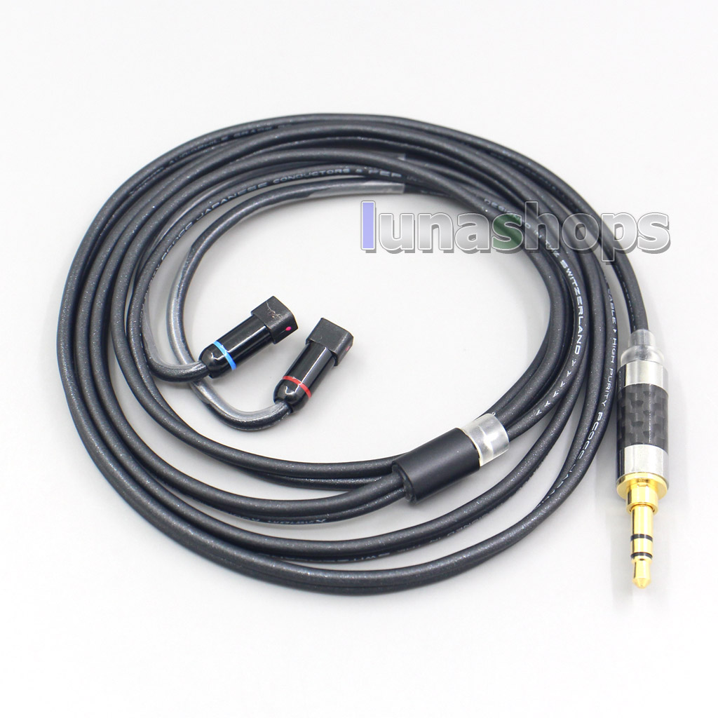 2.5mm 4.4mm Black 99% Pure PCOCC Earphone Cable For UE11 UE18 pro QDC Gemini Gemini-S Anole V3-C V3-S V6-C