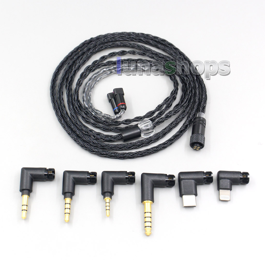 16 Core Black OCC Awesome All In 1 Plug Earphone Cable For UE11 UE18 pro QDC Gemini Gemini-S Anole V3-C V3-S V6-C