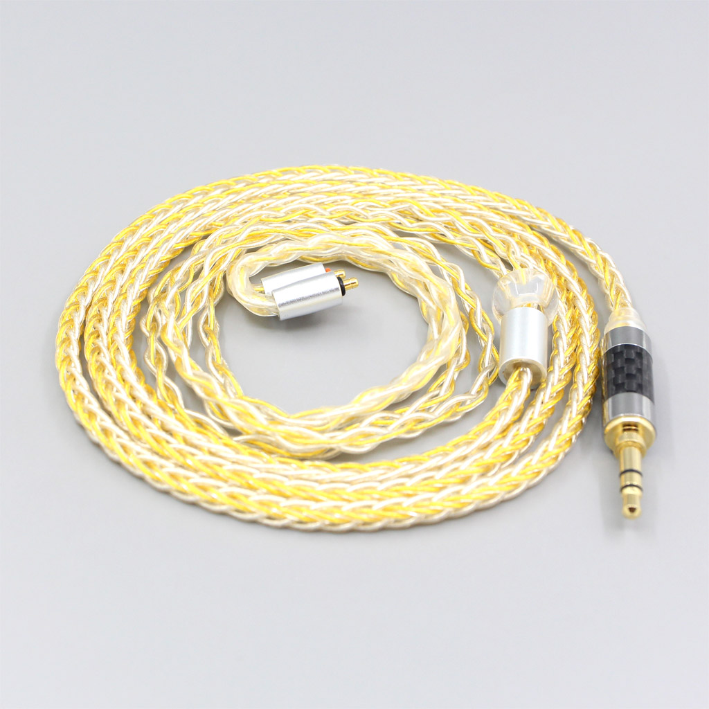 8 Core OCC Silver Gold Plated Braided Earphone Cable For UE Live UE6Pro Lighting SUPERBAX IPX