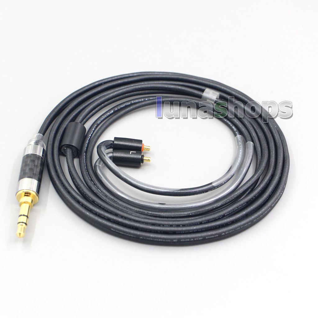 2.5mm 4.4mm XLR 3.5mm Black 99% Pure PCOCC Earphone Cable For UE Live UE6 Pro Lighting SUPERBAX IPX