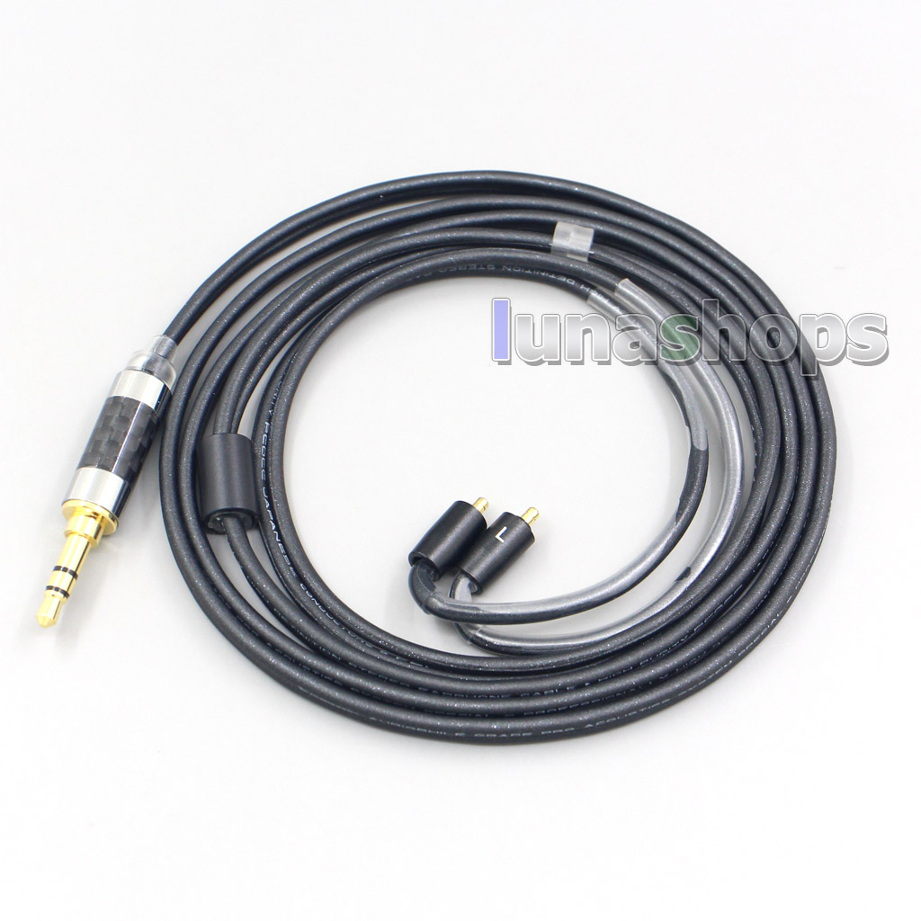 2.5mm 4.4mm XLR 3.5mm Black 99% Pure PCOCC Earphone Cable For UE Live UE6 Pro Lighting SUPERBAX IPX