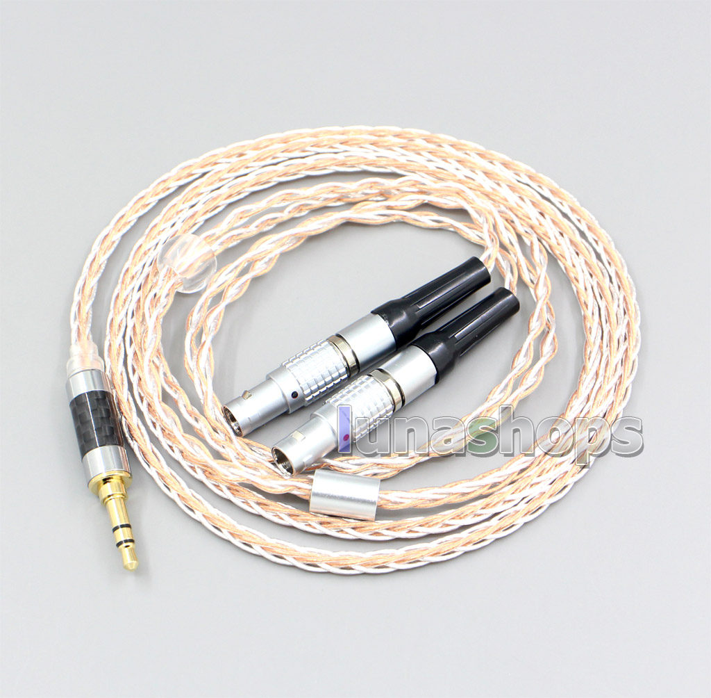XLR 6.5mm 4.4mm 2.5mm 800 Wires Silver + OCC Headphone Cable For Focal Utopia Fidelity Circumaural Headphone