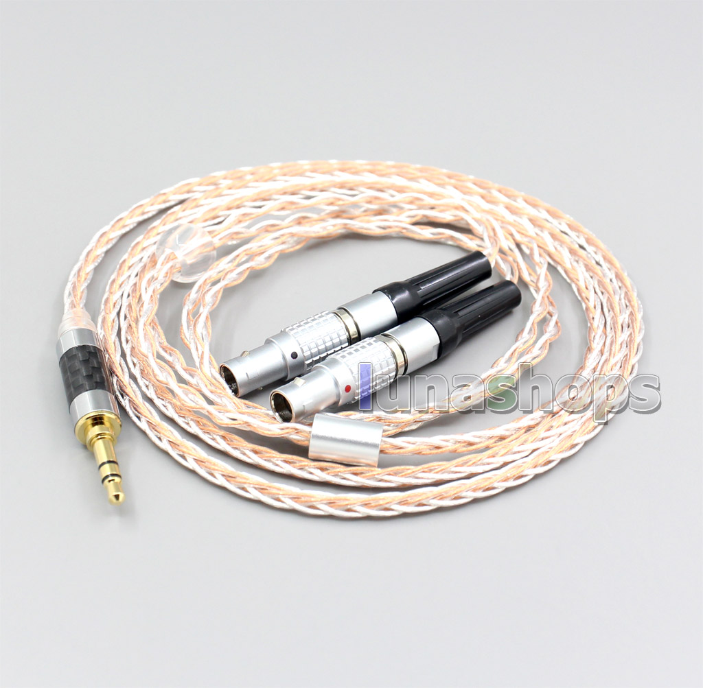 XLR 6.5mm 4.4mm 2.5mm 800 Wires Silver + OCC Headphone Cable For Focal Utopia Fidelity Circumaural Headphone