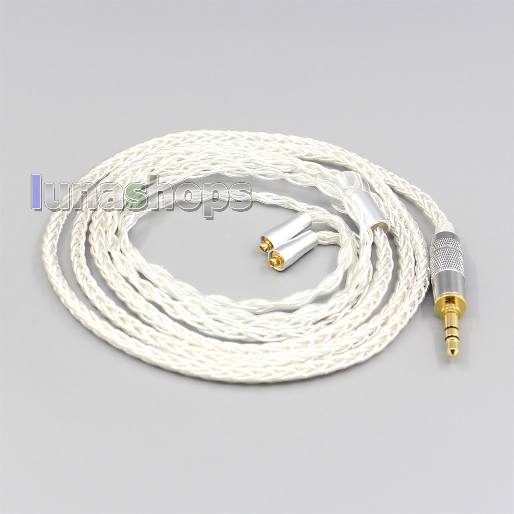 2.5mm 4.4mm XLR 8 Core Silver Plated  Earphone Cable For Westone W40 W50 W60 UM10 UM20 UM30 UM40 UM50 Pro