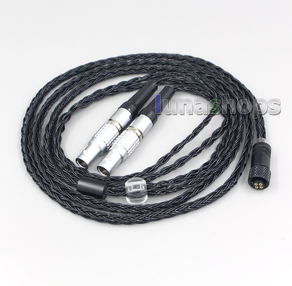 16 Core Black OCC Awesome All In 1 Plug Earphone Cable For Focal Utopia Fidelity Circumaural Headphone