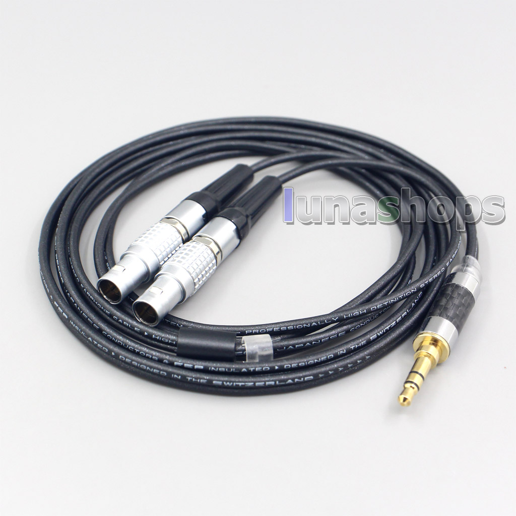 2.5mm 3.5mm 4.4mm XLR Black 99% Pure PCOCC Earphone Cable For Focal Utopia Fidelity Circumaural Headphone