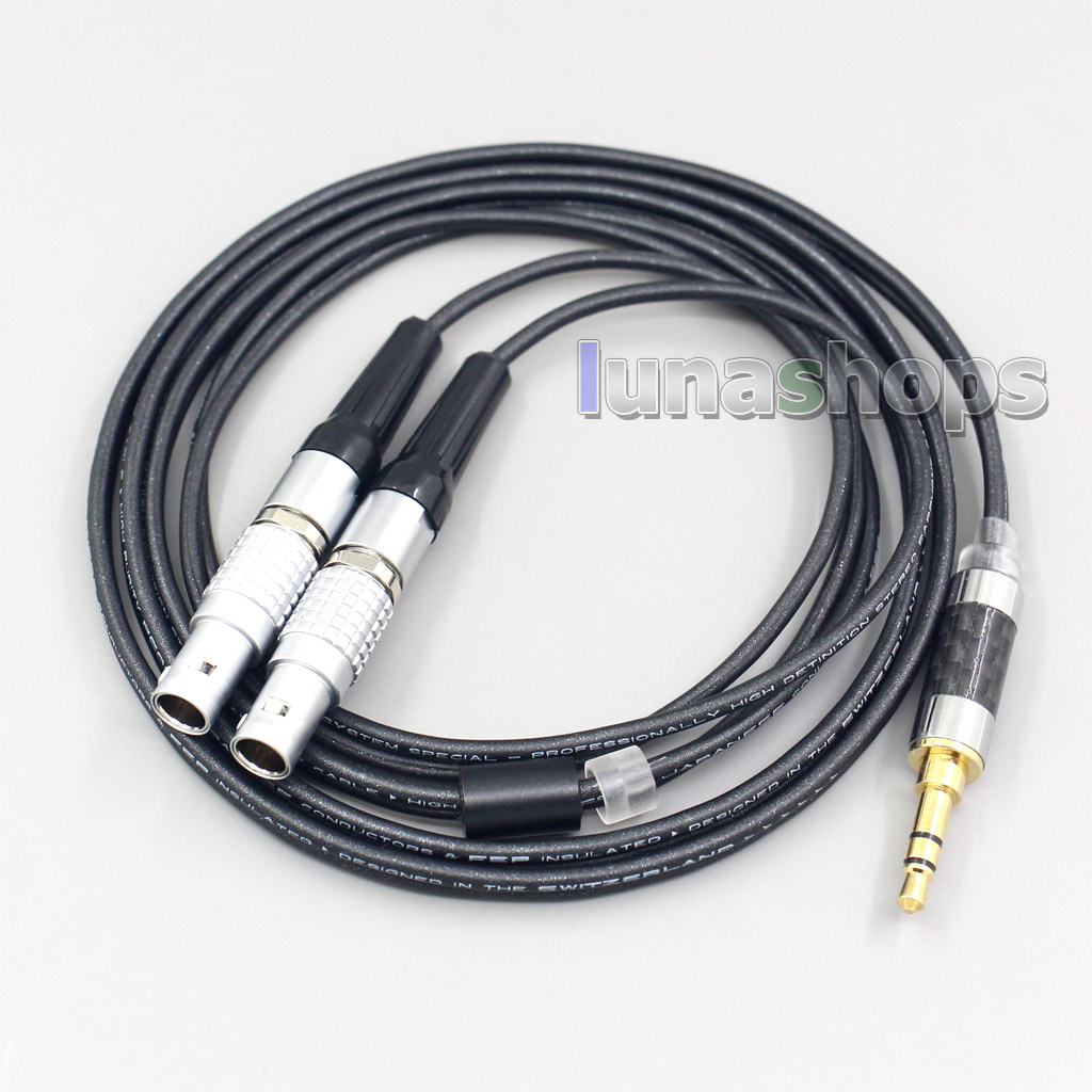 2.5mm 3.5mm 4.4mm XLR Black 99% Pure PCOCC Earphone Cable For Focal Utopia Fidelity Circumaural Headphone