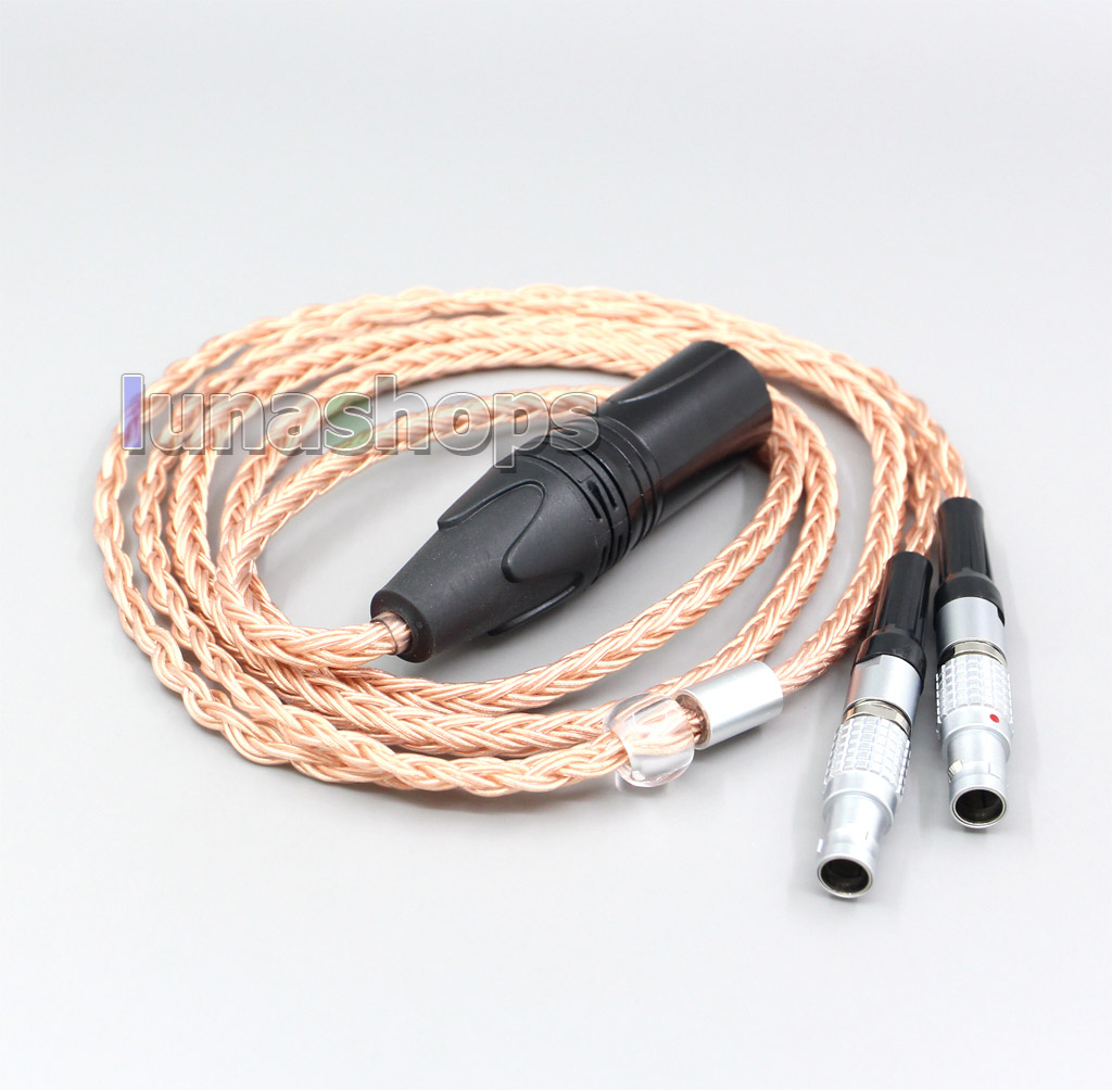 XLR 3 4 Pole 6.5mm 16 Core 7N OCC Headphone Cable For Focal Utopia Fidelity Circumaural Headphone