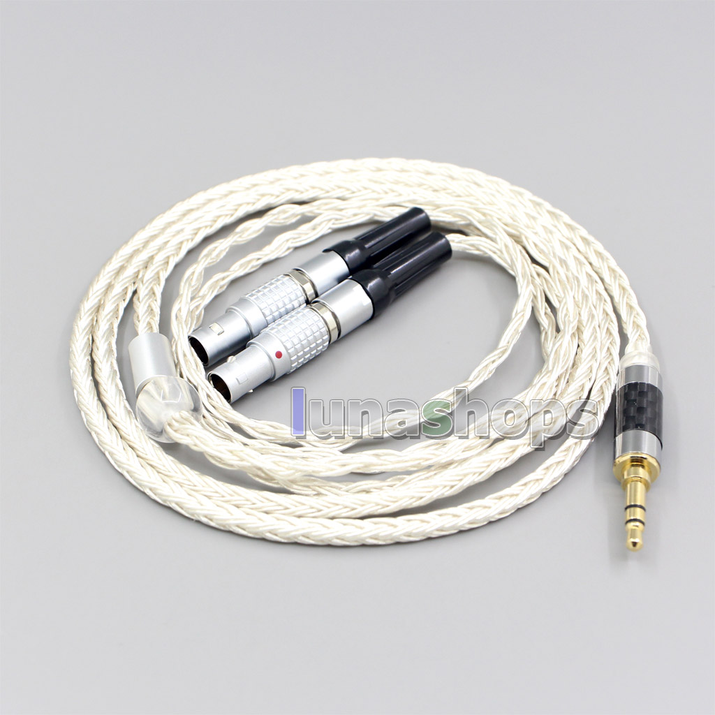 16 Core OCC Silver Plated Earphone Cable For Focal Utopia Fidelity Circumaural Headphone