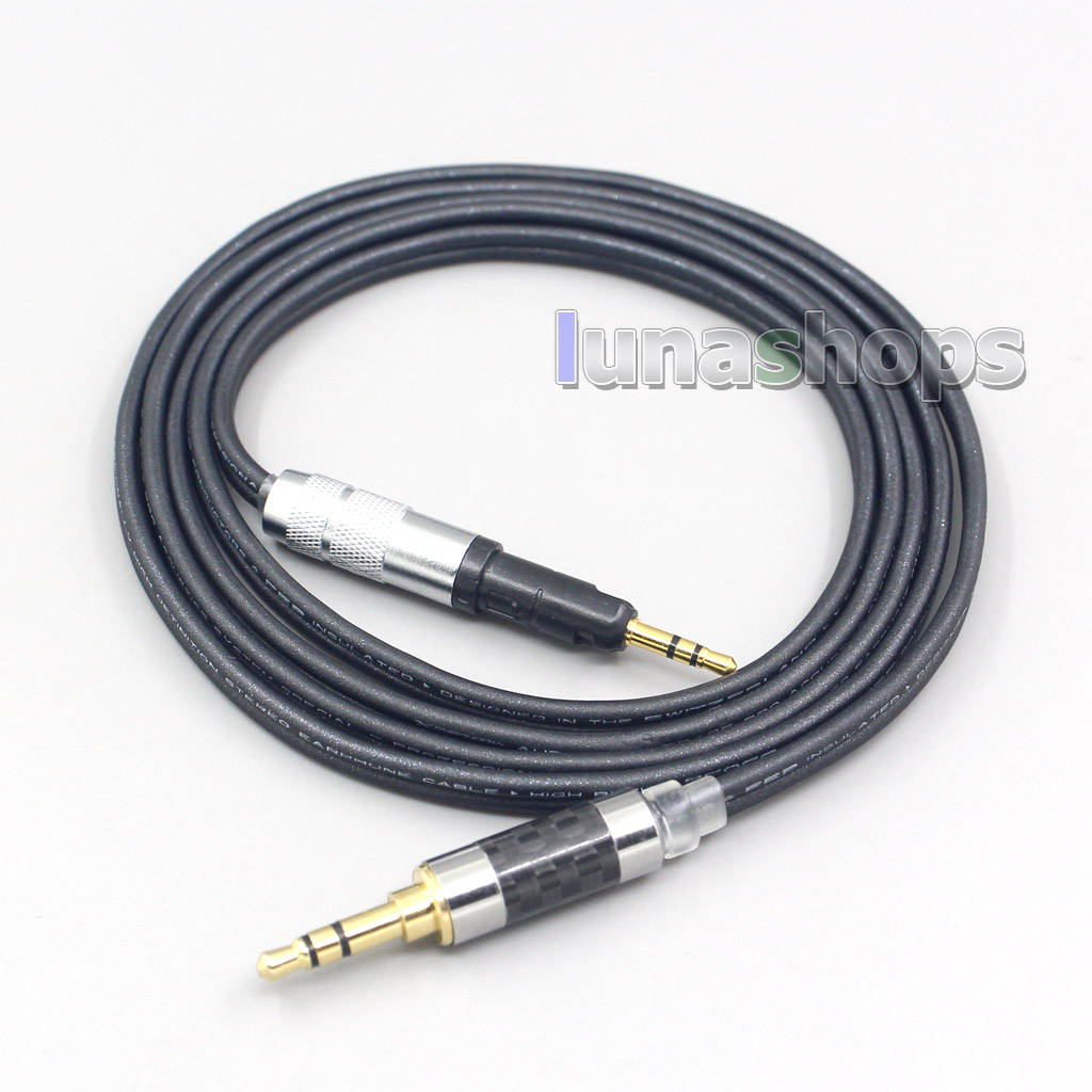 2.5mm 4.4mm XLR 3.5mm Black 99% Pure PCOCC Earphone Cable For Audio Technica ATH-M50x ATH-M40x ATH-M70x