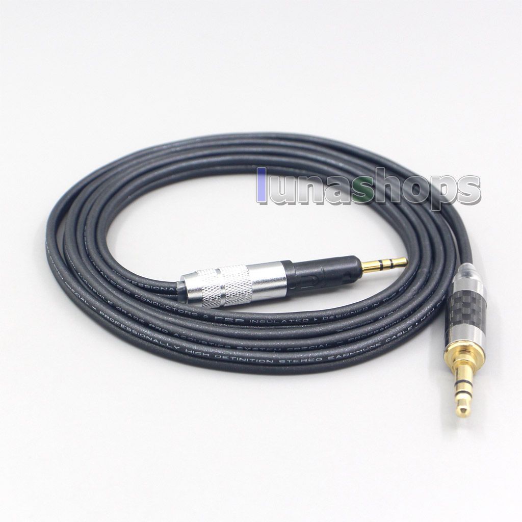 2.5mm 4.4mm XLR 3.5mm Black 99% Pure PCOCC Earphone Cable For Audio Technica ATH-M50x ATH-M40x ATH-M70x