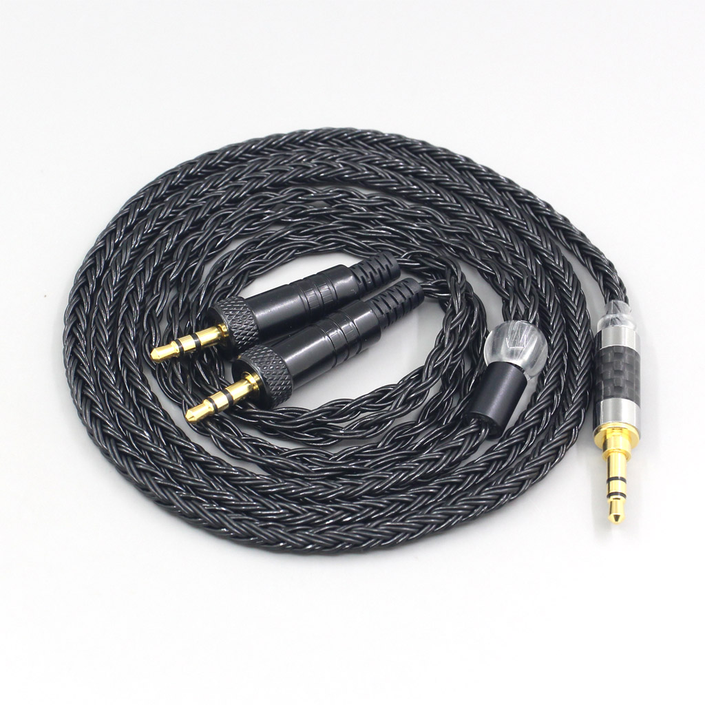 16 Core 7N OCC Black Braided Earphone Cable For Sony MDR-Z1R MDR-Z7 MDR-Z7M2 With Screw To Fix headphone