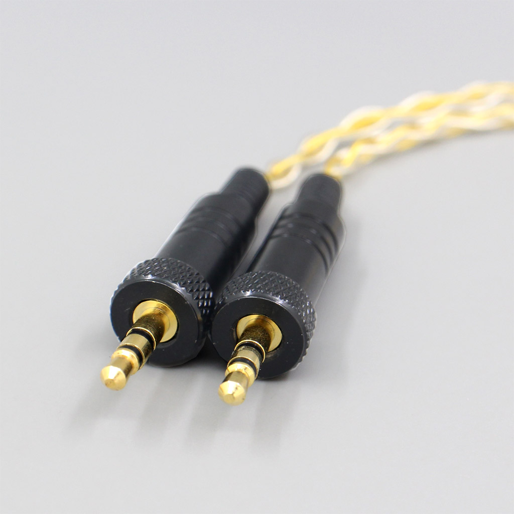 8 Core OCC Silver Gold Plated Braided Earphone Cable For Sony MDR-Z1R MDR-Z7 MDR-Z7M2 With Screw To Fix