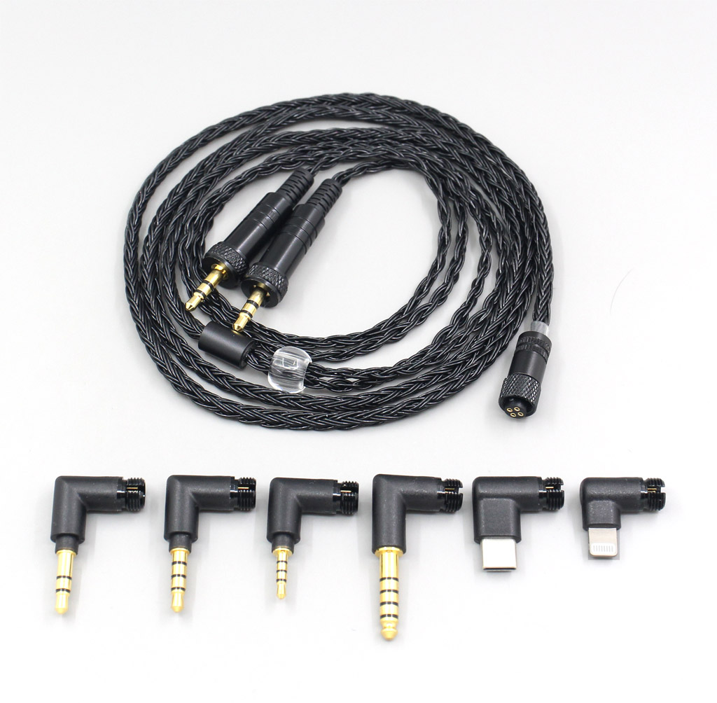 16 Core Black OCC Awesome All In 1 Plug Earphone Cable For Sony MDR-Z1R MDR-Z7 MDR-Z7M2 With Screw To Fix