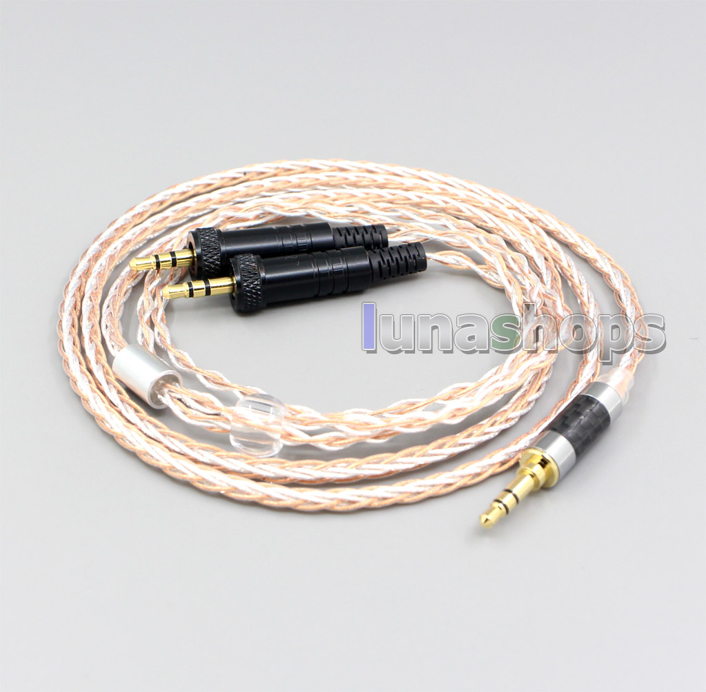 XLR 6.5mm 4.4mm 2.5mm 800 Wires Silver + OCC Headphone Cable For Sony MDR-Z1R MDR-Z7 MDR-Z7M2 With Screw To Fix