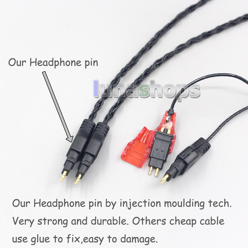 16 Core Black OCC Earphone Cable For Sennheiser HD580 HD600 HD650 HDxxx HD660S HD58x HD6xx Headphone