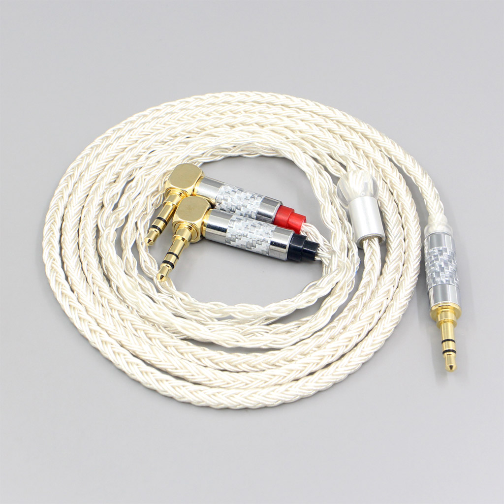 16 Core OCC Silver Plated Headphone Cable 7mm High Step For Verum 1 One Earphone Headset L Shape 3.5mm Pin
