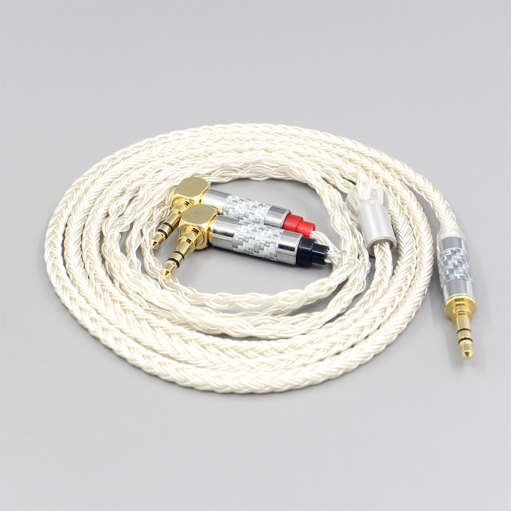 16 Core OCC Silver Plated Headphone Cable 7mm High Step For Verum 1 One Earphone Headset L Shape 3.5mm Pin