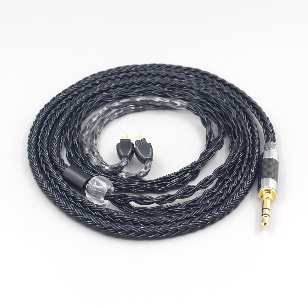 4.4mm 16 Core 7N OCC Black Braided Earphone Headphone Cable For HiFiMan RE2000 Topology Diaphragm Dynamic Driver