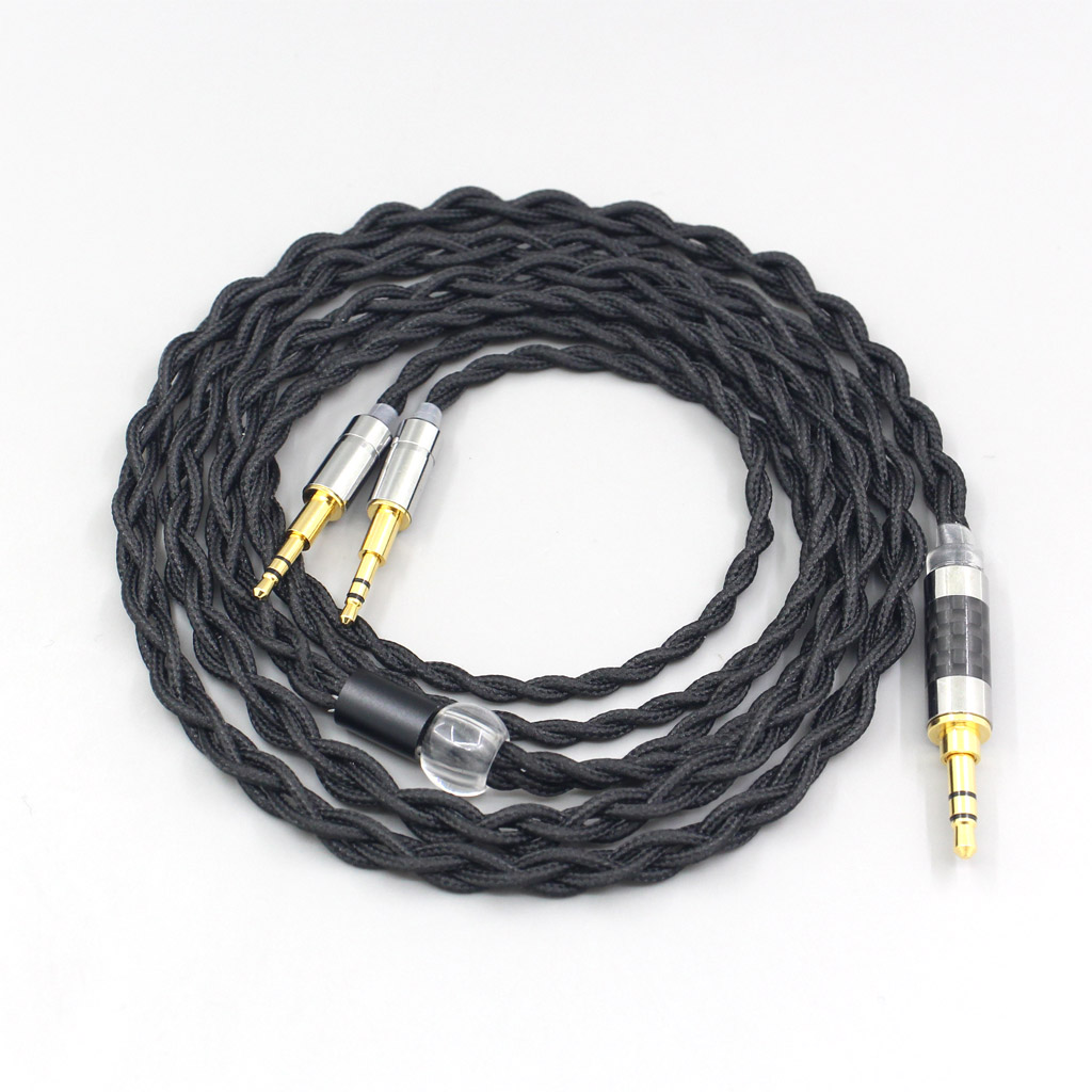 Pure 99% Silver Inside Headphone Nylon Cable For Oppo PM-1 PM-2 Planar Magnetic 1MORE H1707 Sonus Faber Pryma