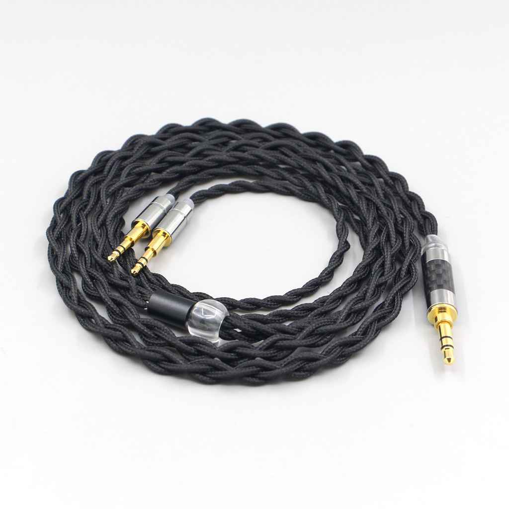 Pure 99% Silver Inside Headphone Nylon Cable For Oppo PM-1 PM-2 Planar Magnetic 1MORE H1707 Sonus Faber Pryma