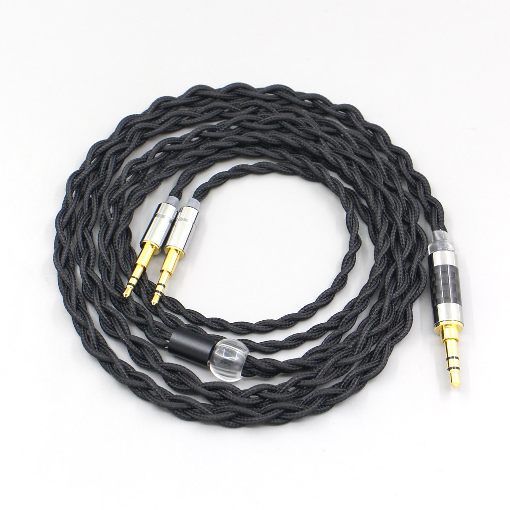 Pure 99% Silver Inside Headphone Nylon Cable For Oppo PM-1 PM-2 Planar Magnetic 1MORE H1707 Sonus Faber Pryma