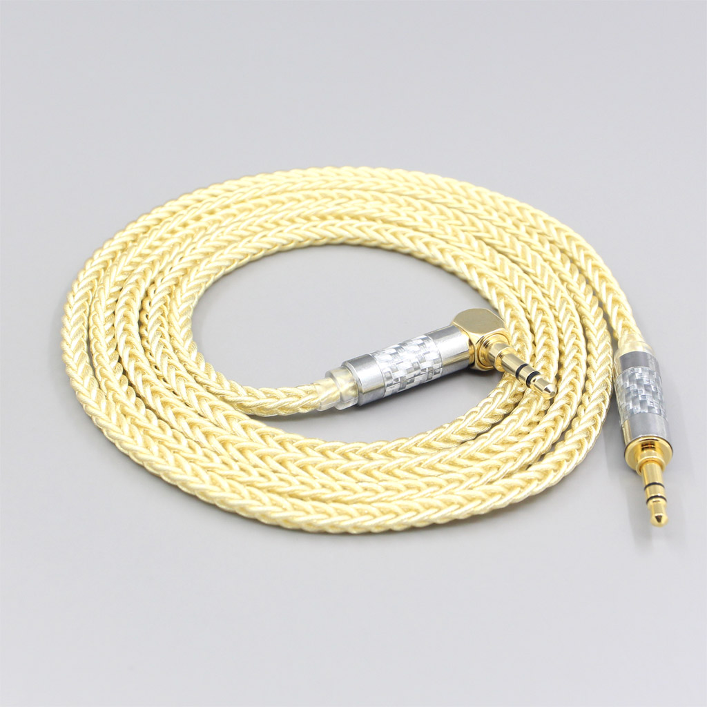 8 Core Gold Plated + Palladium Silver OCC Cable For Fostex T50RP Mk3 T40RP Mk2 T20RP Mk2 Dekoni Audio Blue Headphone