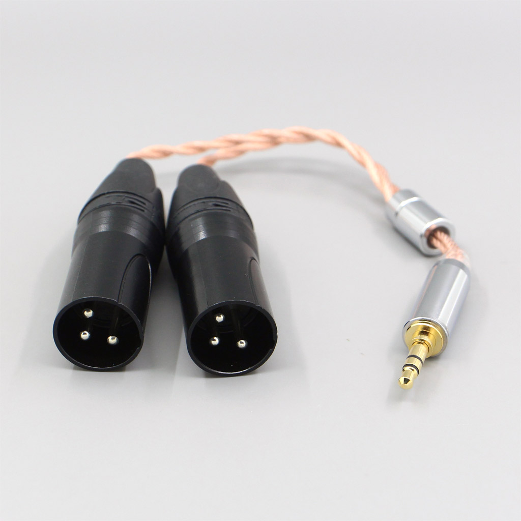 Graphene 7N OCC Shielding Coaxial Mixed Earphone Cable For 3.5m 2.5mm 4.4mm 6.5mm To Dual XLR 3 pole Male Cable
