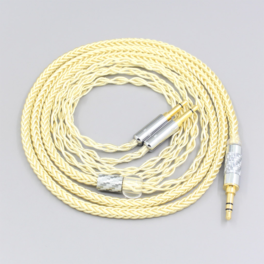 8 Core Gold Plated + Palladium Silver OCC Cable For Beyerdynamic T1 T5P II AMIRON HOME Denon AH-D600 AH-D7100 Headphone