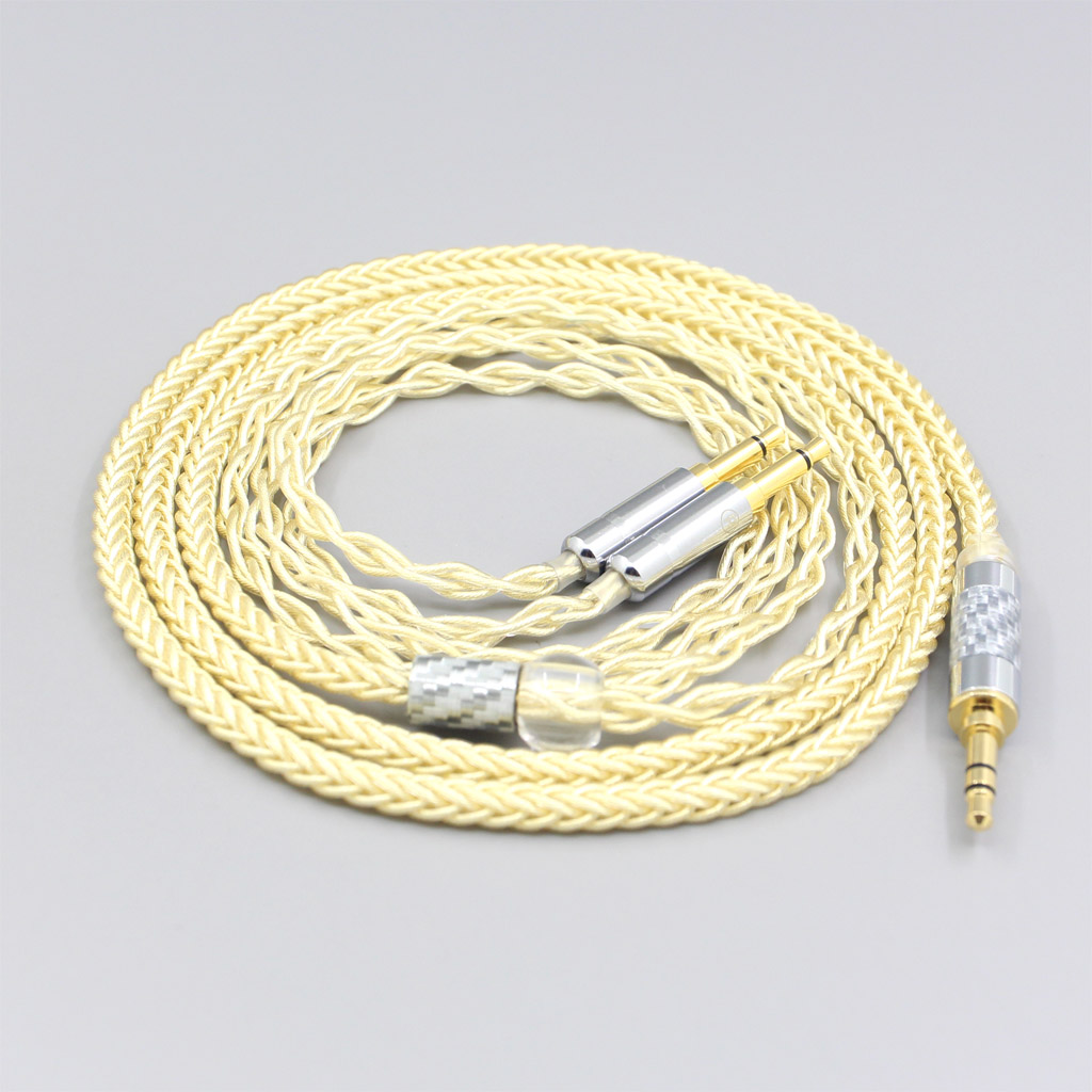 8 Core Gold Plated + Palladium Silver OCC Cable For Beyerdynamic T1 T5P II AMIRON HOME Denon AH-D600 AH-D7100 Headphone