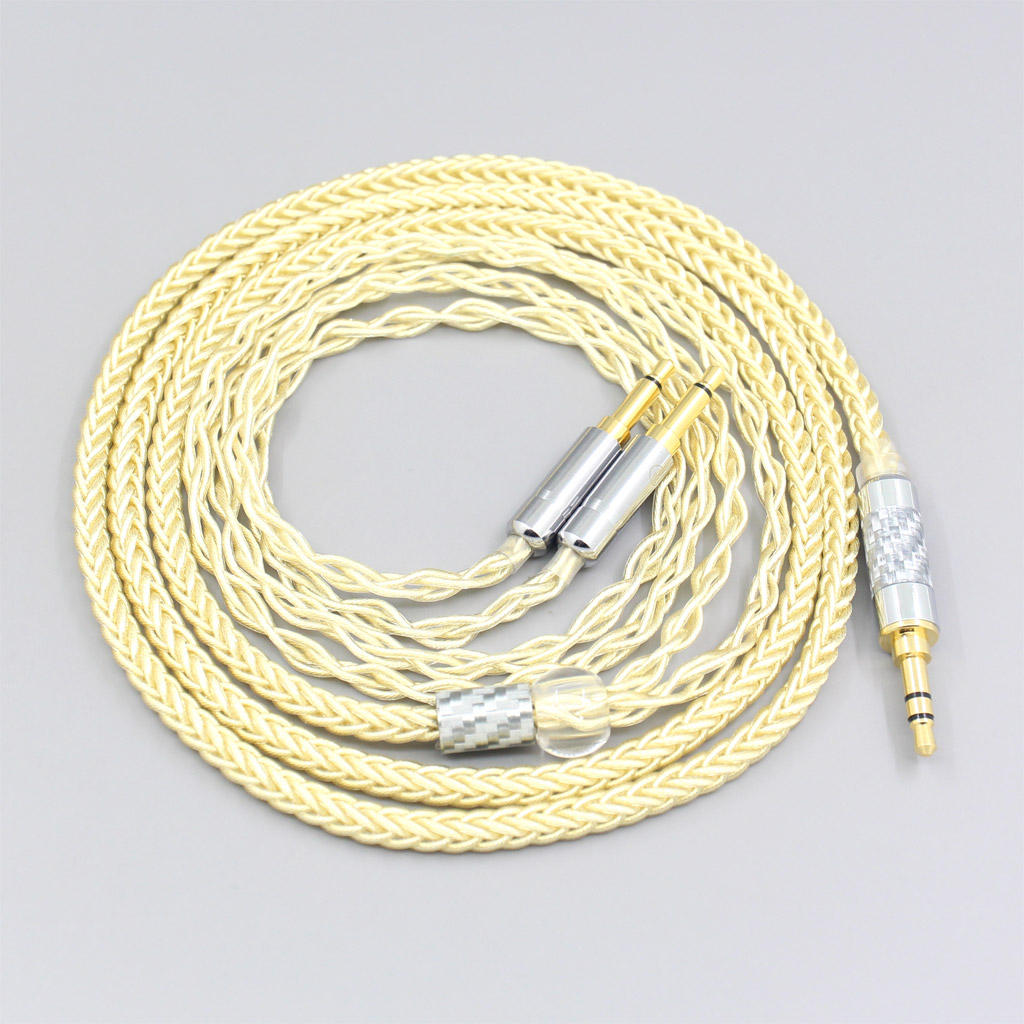 8 Core Gold Plated + Palladium Silver OCC Cable For Beyerdynamic T1 T5P II AMIRON HOME Denon AH-D600 AH-D7100 Headphone