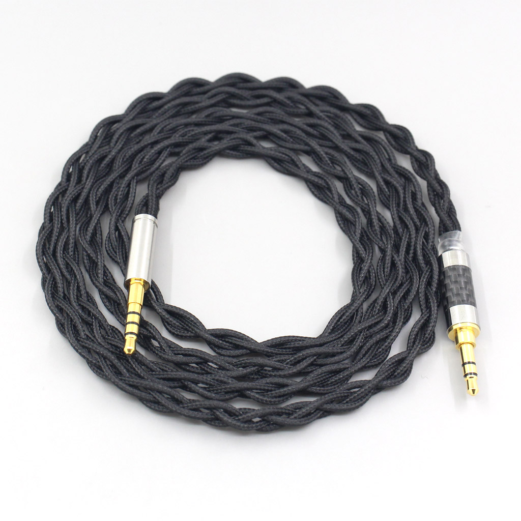 Pure 99% Silver Inside Headphone Nylon Cable For Denon AH-mm400 AH-mm300 AH-mm200 Beats solo2 solo3 SHP9500