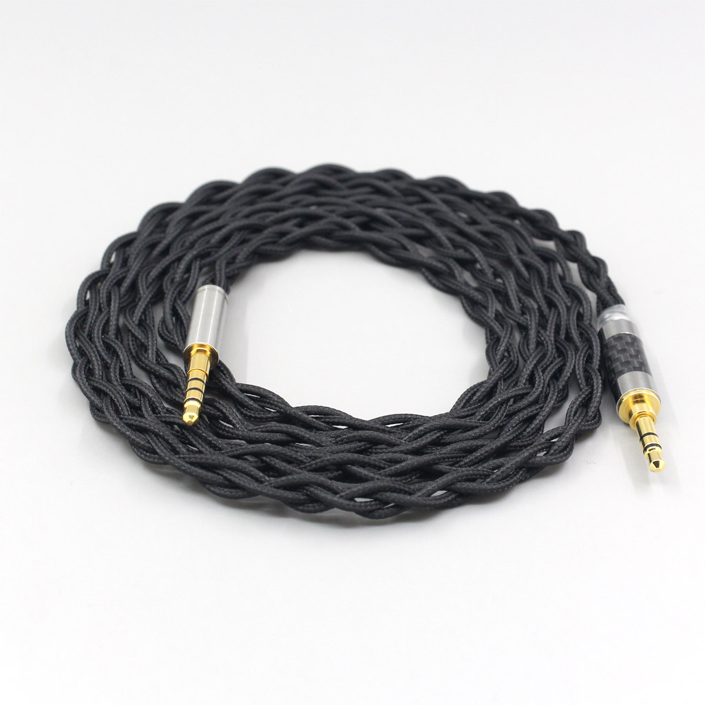 Pure 99% Silver Inside Headphone Nylon Cable For Denon AH-mm400 AH-mm300 AH-mm200 Beats solo2 solo3 SHP9500