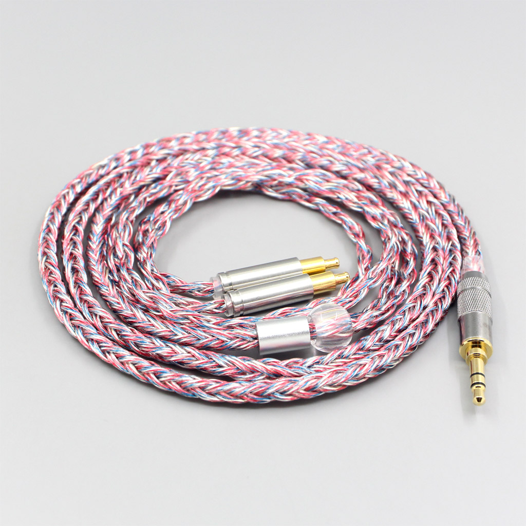 16 Core Silver OCC OFC Mixed Braided Cable For Audio Technica ATH-ADX5000 ATH-MSR7b 770H 990H A2DC Earphone Headphone
