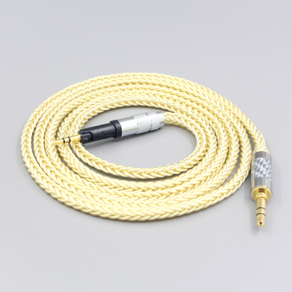 8 Core Gold Plated + Palladium Silver OCC Cable For Audio Technica ATH-M50x ATH-M40x ATH-M70x ATH-M60x Earphone Headphone