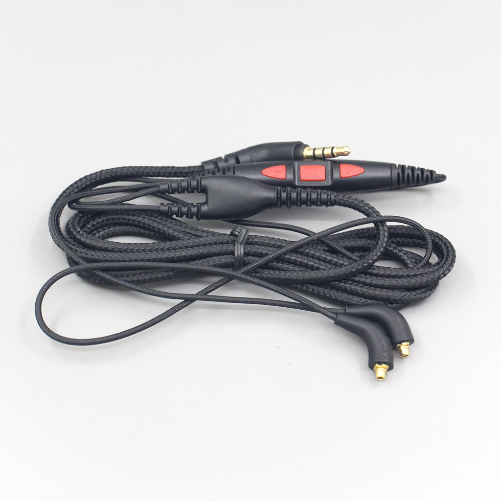 Original Type Woven Wire Cloth With Mic Remote Earphone Cable For Shure SE215 SE315 SE425 SE535 SE846 