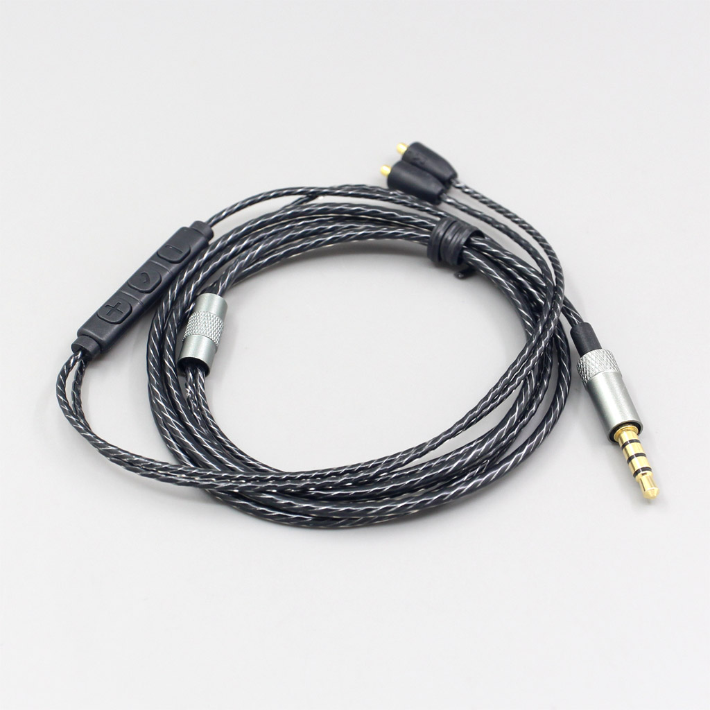 Mic Remote OFC Copper Earphone Cable For Shure se535 se846 5 6 8 BA Armature MMCX