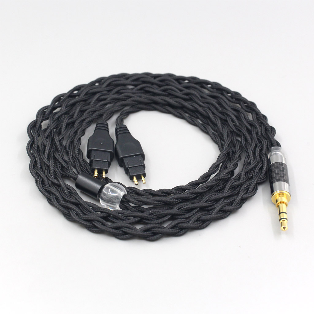 Pure 99% Silver Inside Headphone Nylon Cable For Sennheiser HD580 HD600 HD650 HDxxx HD660S HD58x HD6xx Earphone