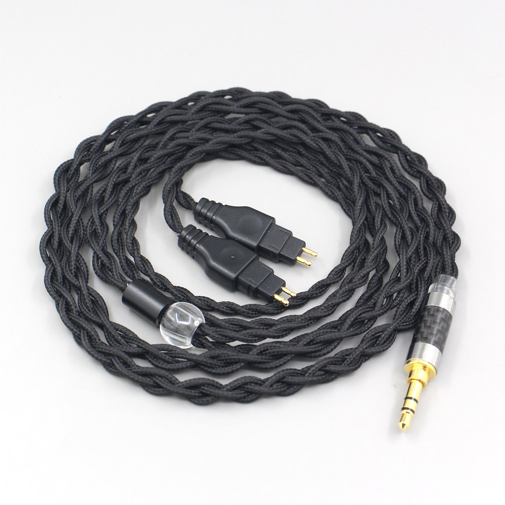 Pure 99% Silver Inside Headphone Nylon Cable For Sennheiser HD580 HD600 HD650 HDxxx HD660S HD58x HD6xx Earphone