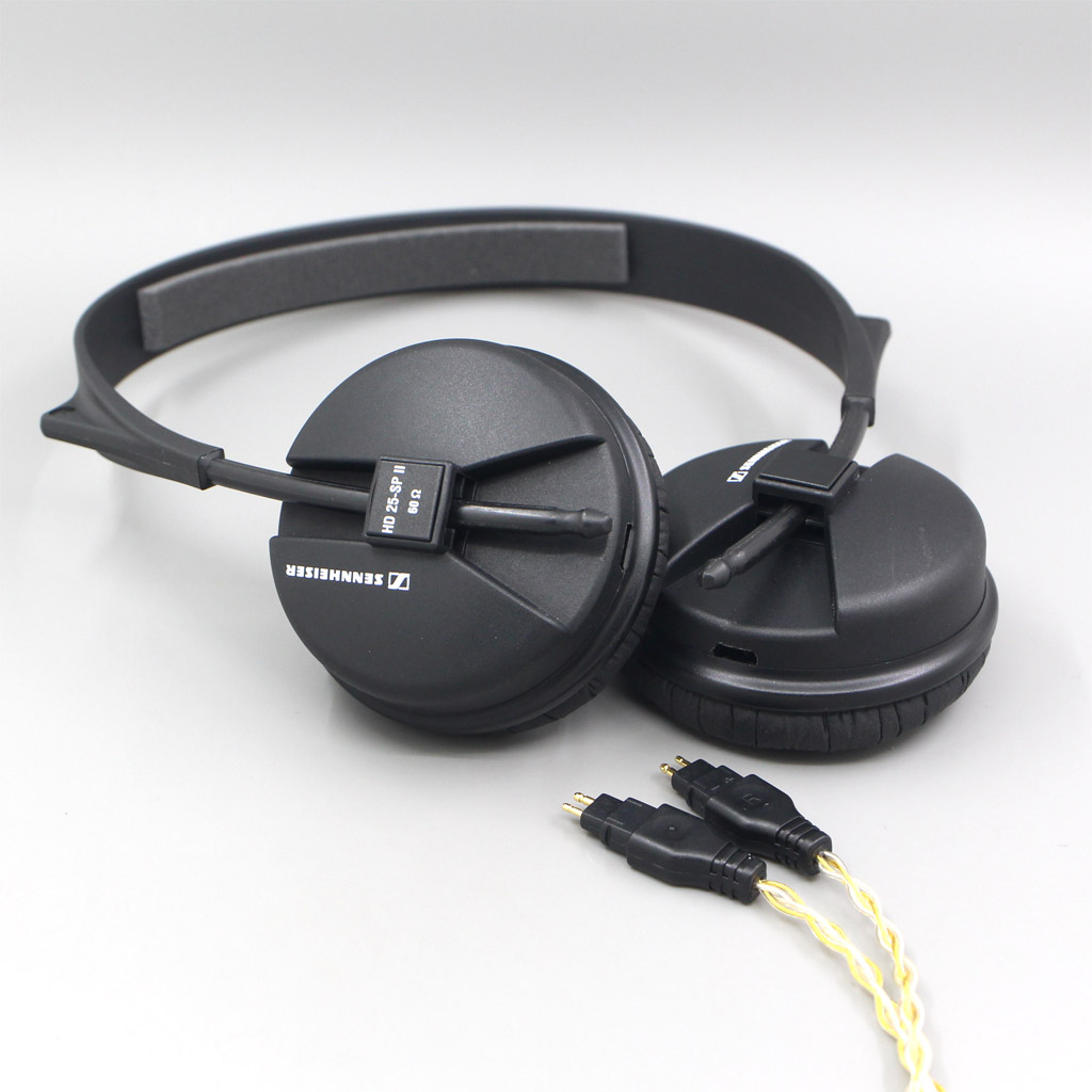 8 Core Silver Gold Plated Braided Earphone Cable For Sennheiser HD580 HD600 HD650 HDxxx HD660S HD58x HD6xx Headphone