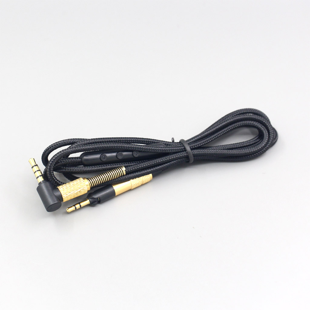 Black ZLL Mic Remote Headphone Cable For Sennheiser HD595 HD598 HD558 HD518 Headset