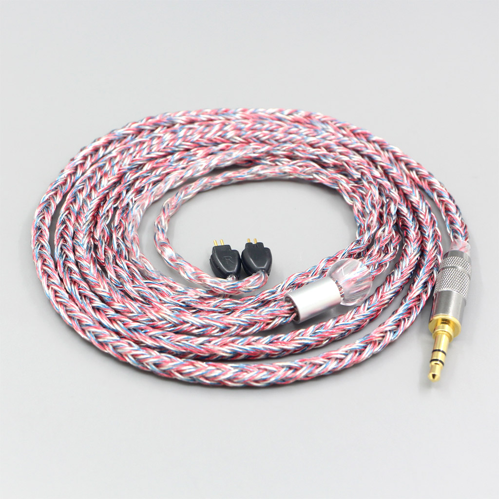 16 Core Silver OCC OFC Mixed Braided Cable For HiFiMan RE2000 Topology Diaphragm Dynamic Driver Earphone