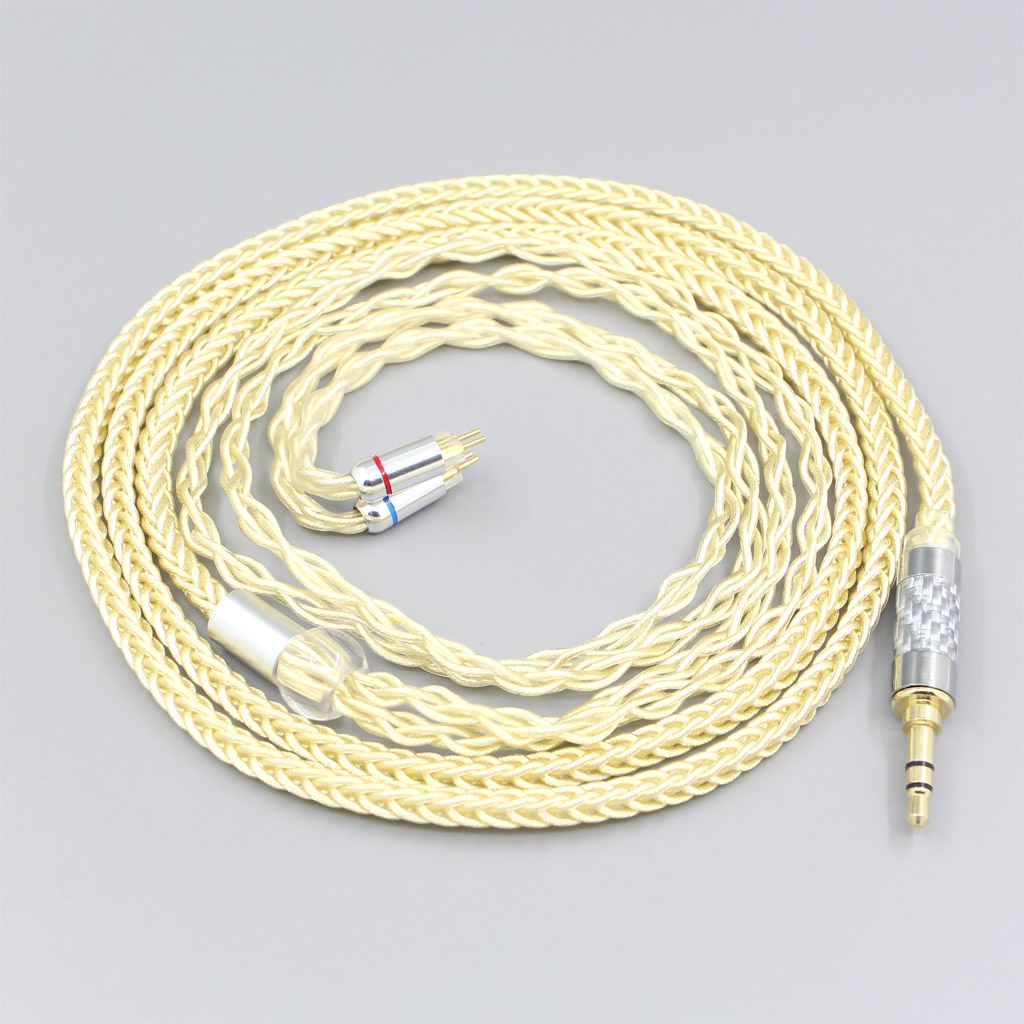 8 Core Gold Plated + Palladium Silver OCC Alloy Cable For 0.78mm BA Custom Westone W4r UM3X UM3RC JH13 High Step Earphone