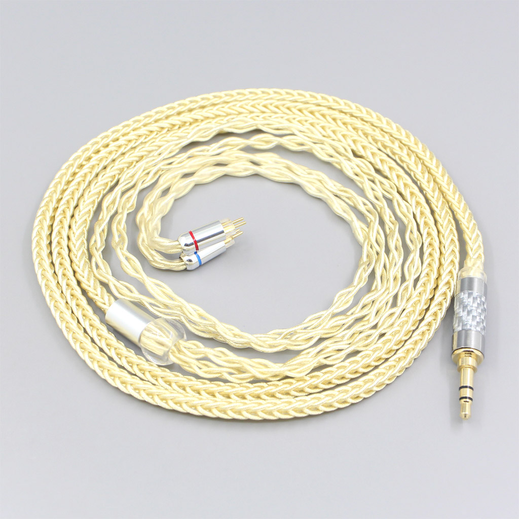 8 Core Gold Plated + Palladium Silver OCC Alloy Cable For 0.78mm BA Custom Westone W4r UM3X UM3RC JH13 High Step Earphone